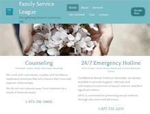 Tablet Screenshot of familyserviceleague.org